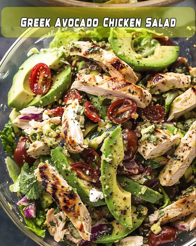 Refreshing Greek Avocado Chicken Salad: A Medley of Flavors ...