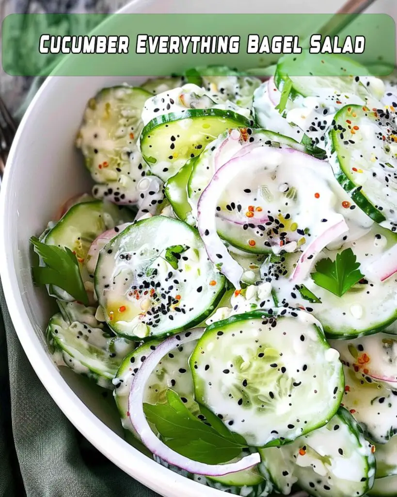 Cucumber Everything Bagel Salad – Foodyhealthylife