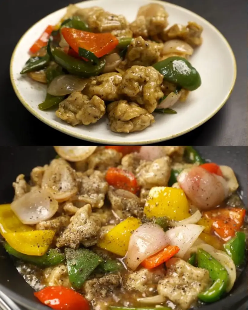 Sizzling StirFried Chicken with Irresistible Black Pepper Sauce