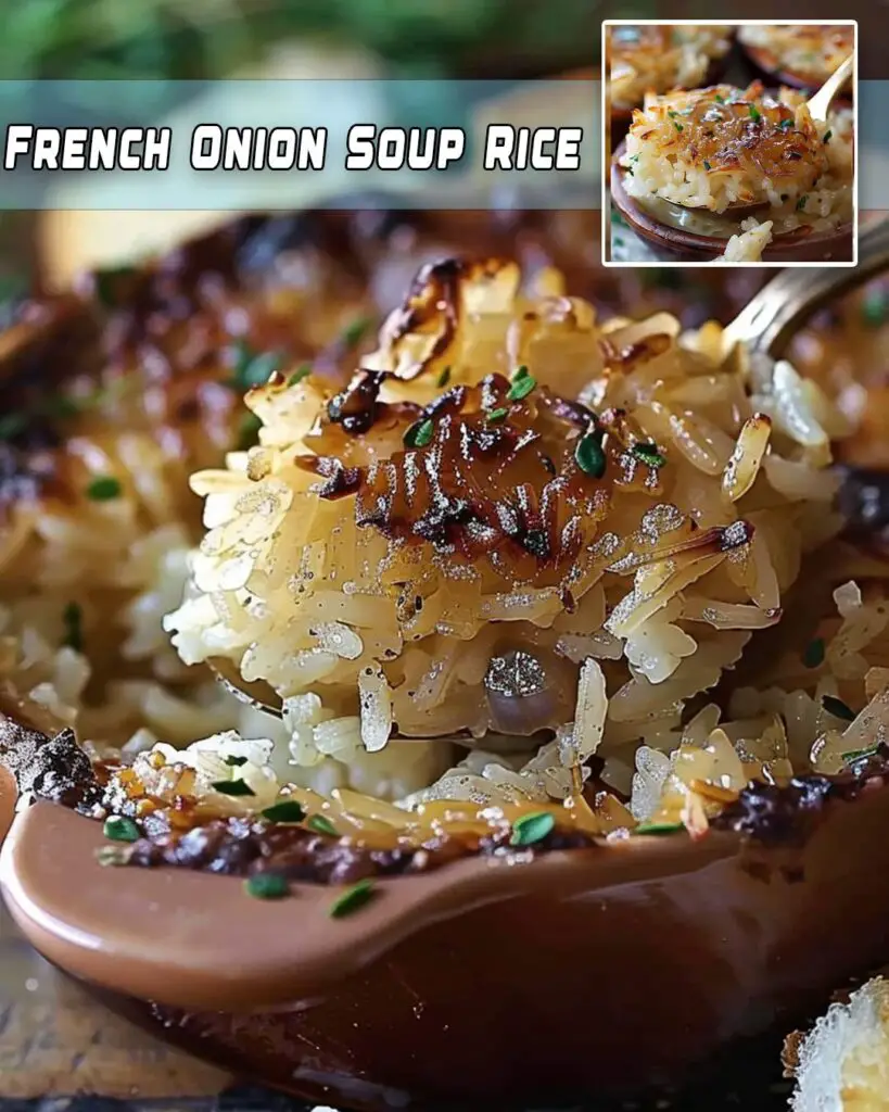 French Onion Soup Rice - Foodyhealthylife