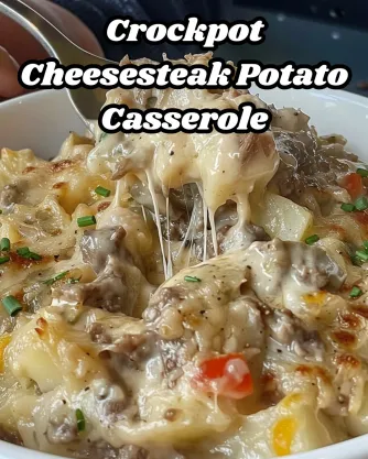 Crockpot Cheesesteak Potato Casserole Recipe A Comforting One-Pot Meal