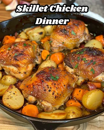 Skillet Chicken Dinner with Honey-Garlic Sauce Recipe A Hearty and Flavorful One-Pan Meal