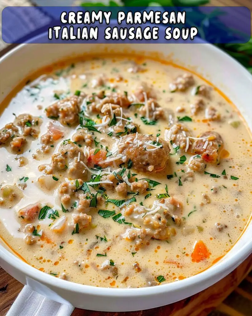 Hearty Italian Sausage And Parmesan Soup Foodyhealthylife