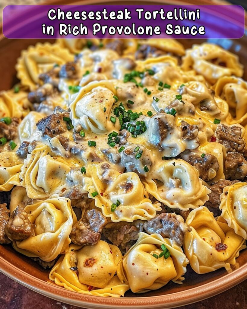 Cheesesteak Tortellini In Rich Provolone Sauce Recipe Foodyhealthylife