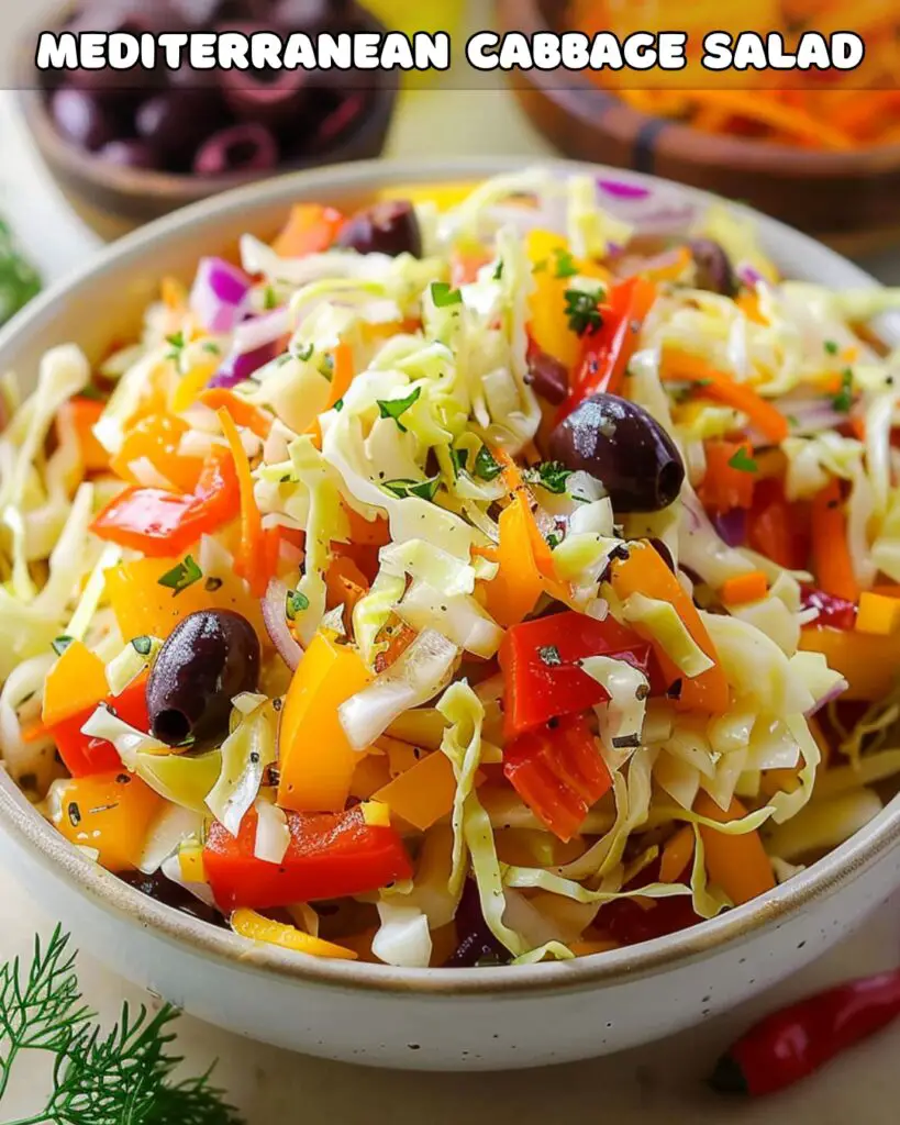 Vibrant Mediterranean Cabbage Salad – Foodyhealthylife