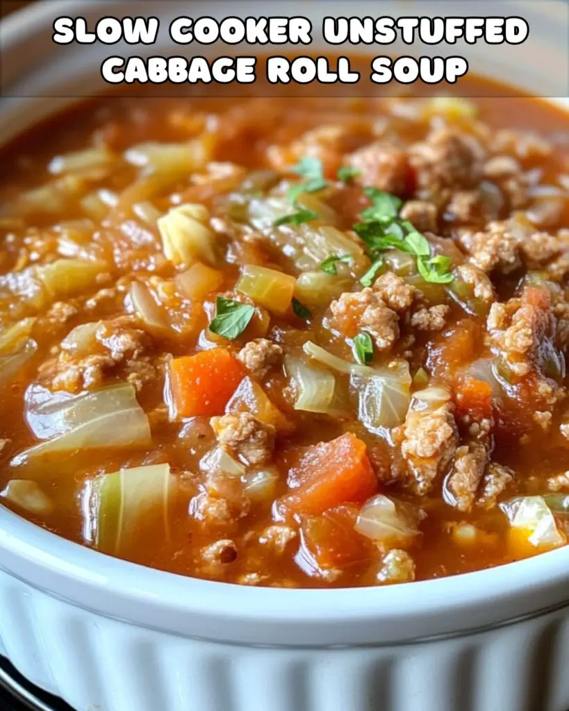Hearty Slow Cooker Unstuffed Cabbage Roll Soup Foodyhealthylife
