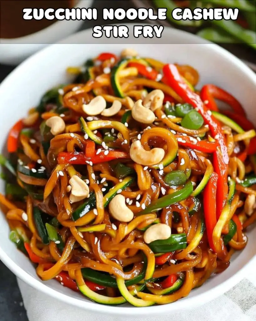 Zucchini Noodle Cashew StirFry A Vibrant VeggiePacked Delight