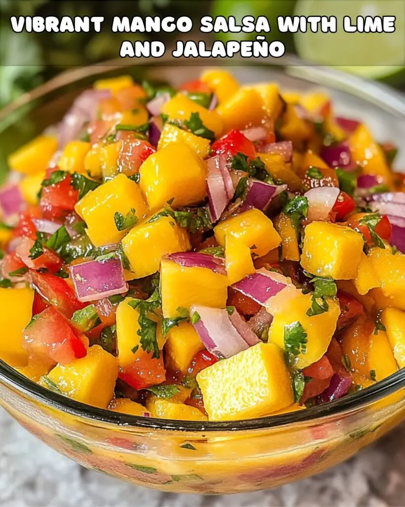 Vibrant Mango Salsa with Lime and Jalapeño Foodyhealthylife