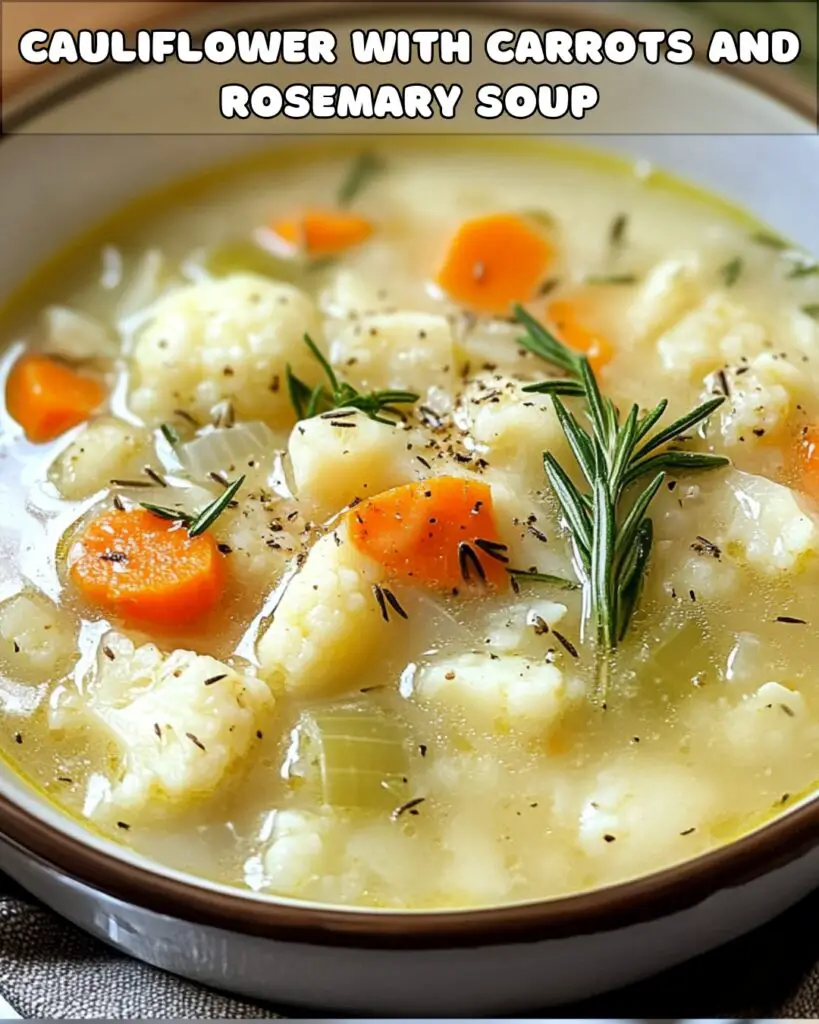 Creamy Cauliflower and Carrot Soup with Rosemary Foodyhealthylife