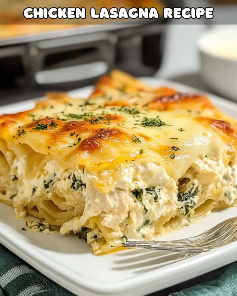 Creamy Chicken and Spinach Lasagna with Provolone Foodyhealthylife