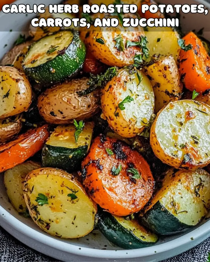 Garlic Herb Roasted Potatoes, Carrots, and Zucchini Foodyhealthylife
