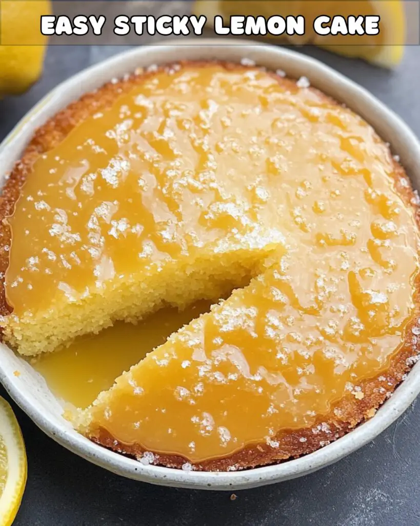 Easy Sticky Lemon Cake with Lemon Curd Glaze Foodyhealthylife