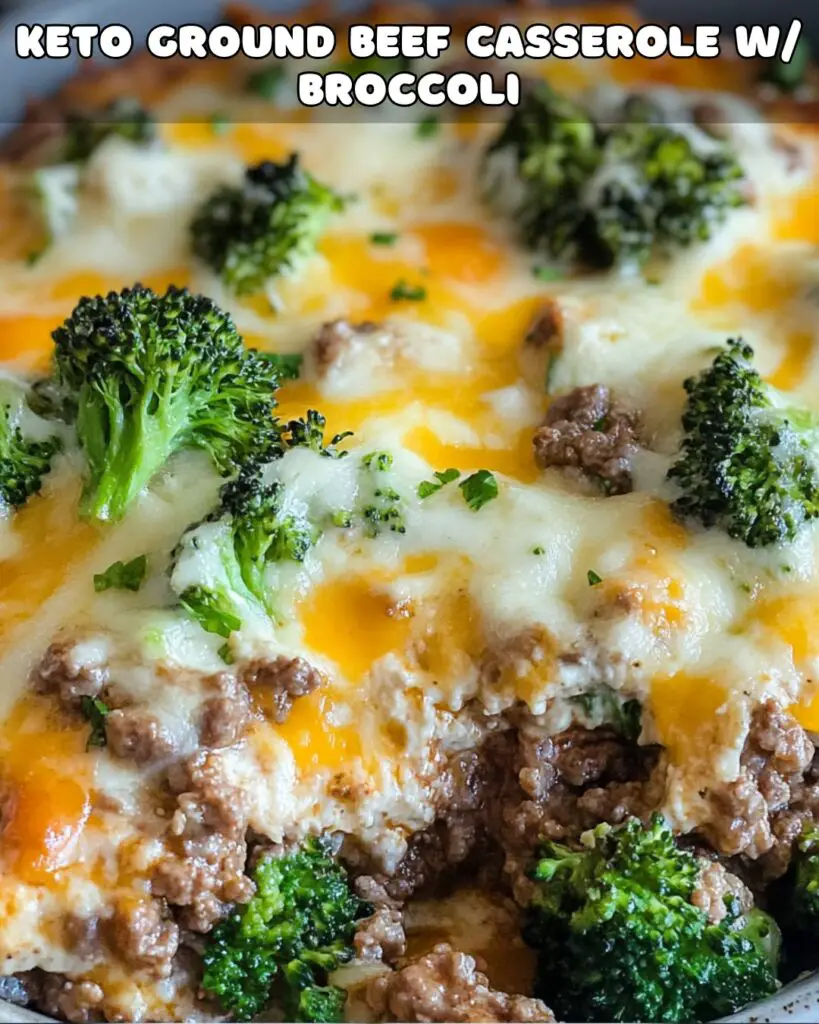 Keto Ground Beef And Broccoli Casserole Foodyhealthylife