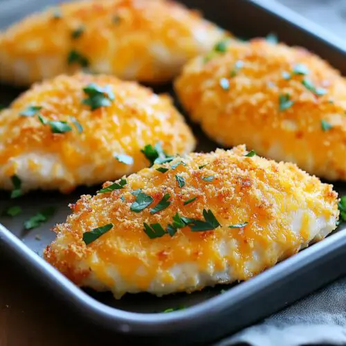 Crispy Cheddar Crusted Chicken - Foodyhealthylife