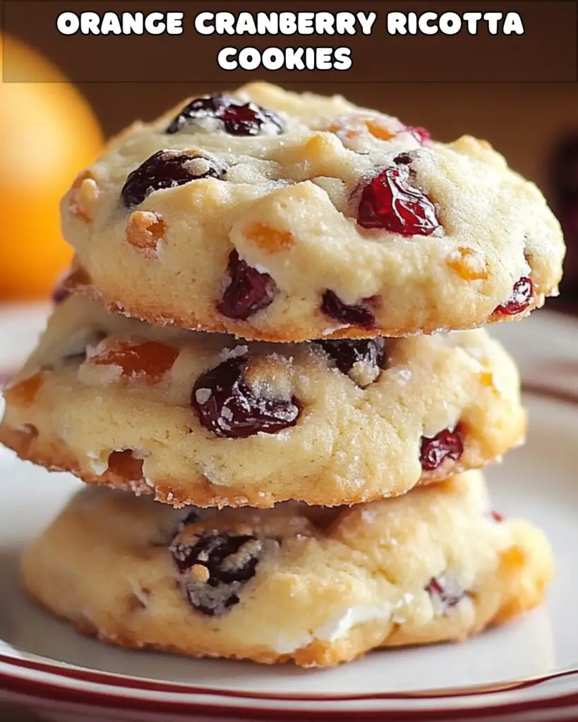 Orange Cranberry Ricotta Cookies With Orange Glaze Foodyhealthylife 9 12 819x1024