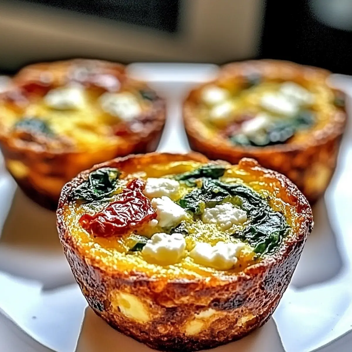 Spinach, Feta, and Sun-Dried Tomato Egg Muffins