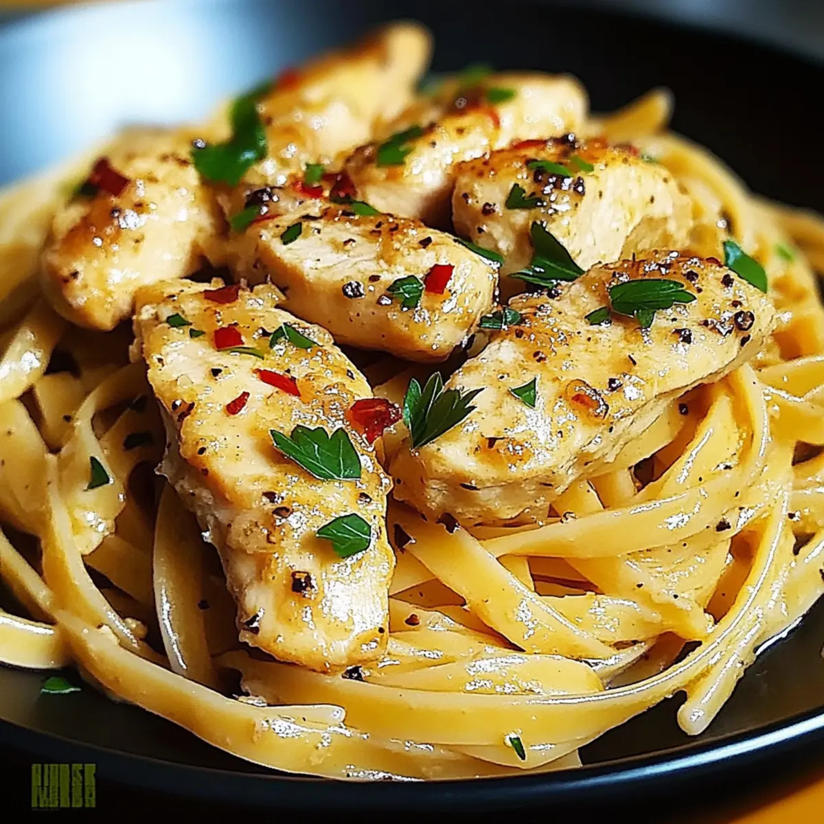 Sweet & Spicy Garlic Parmesan Chicken Linguine