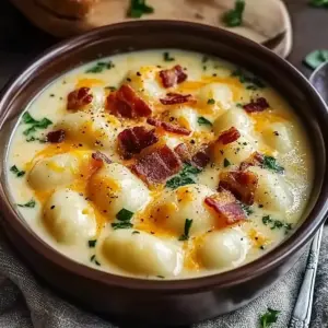 Cheddar Gnocchi Soup