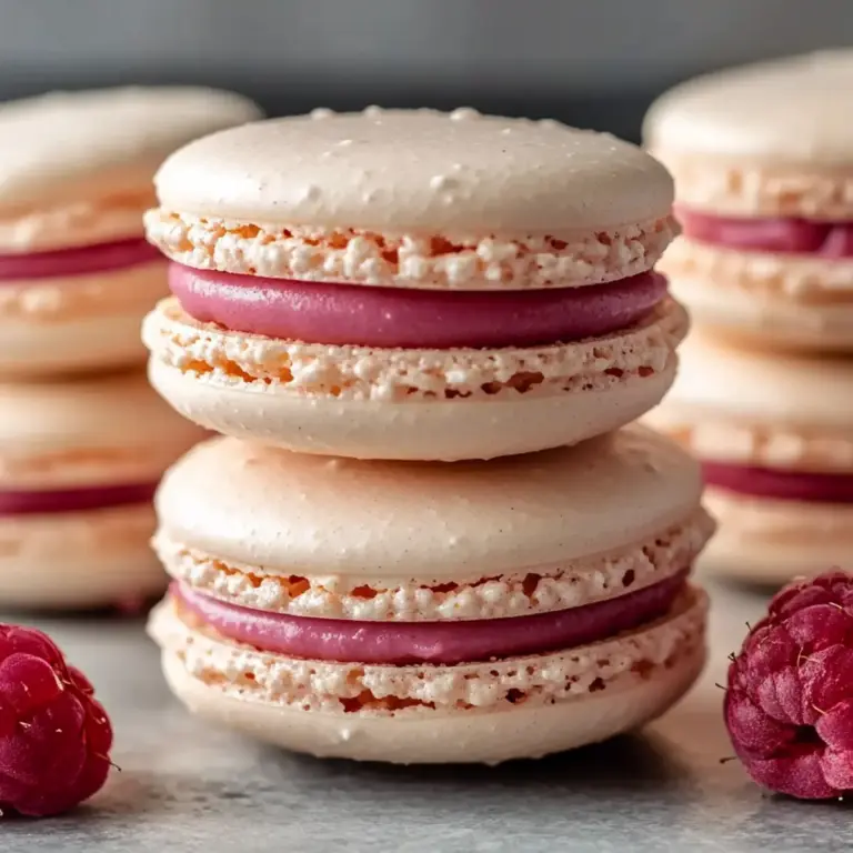 Raspberry Macarons