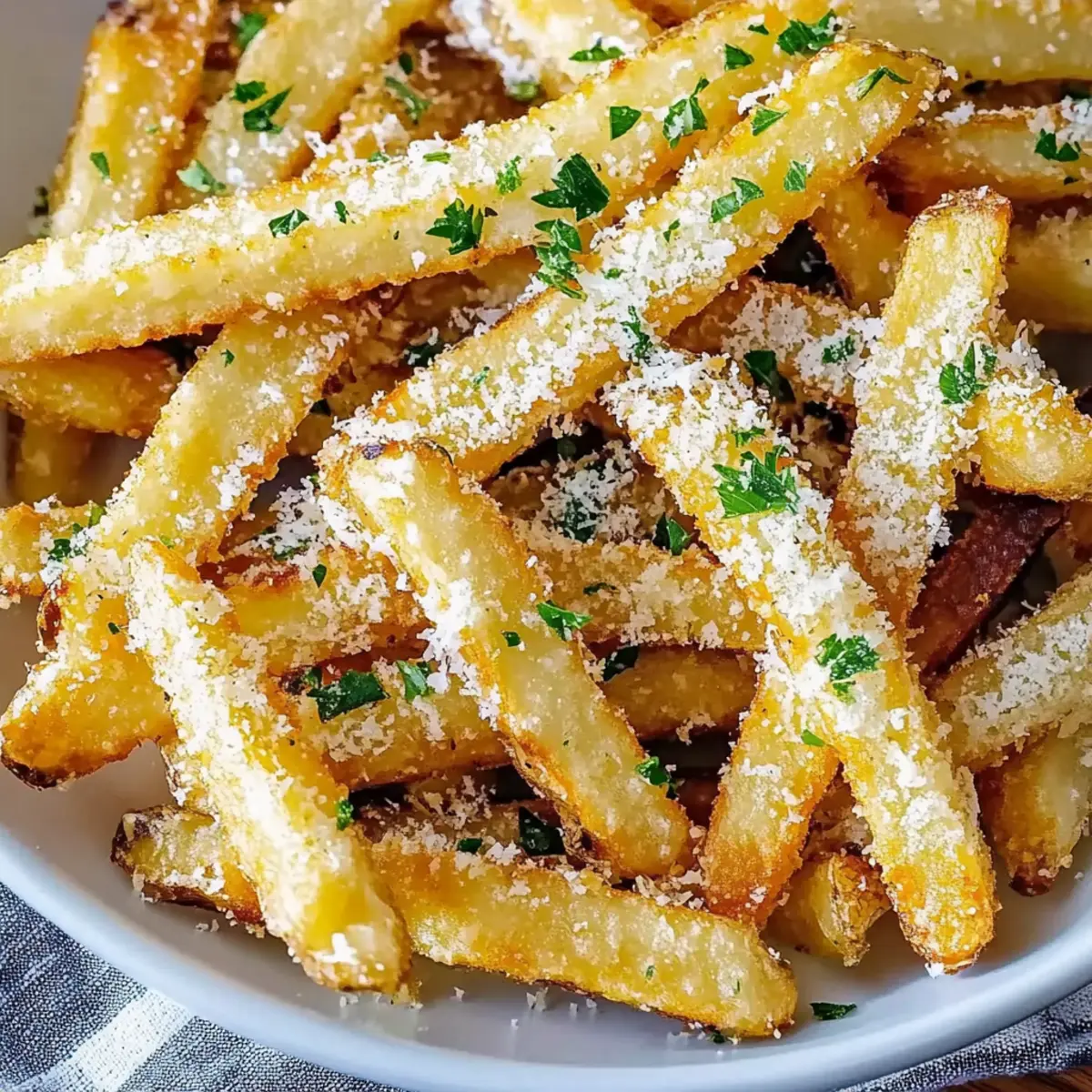 Air Fryer Garlic Parmesan Fries