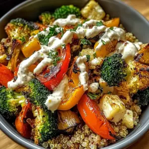 Garlic Roasted Veggie Grain Bowl