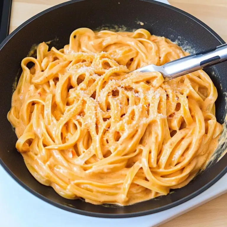 Creamy Red Pepper Alfredo Pasta