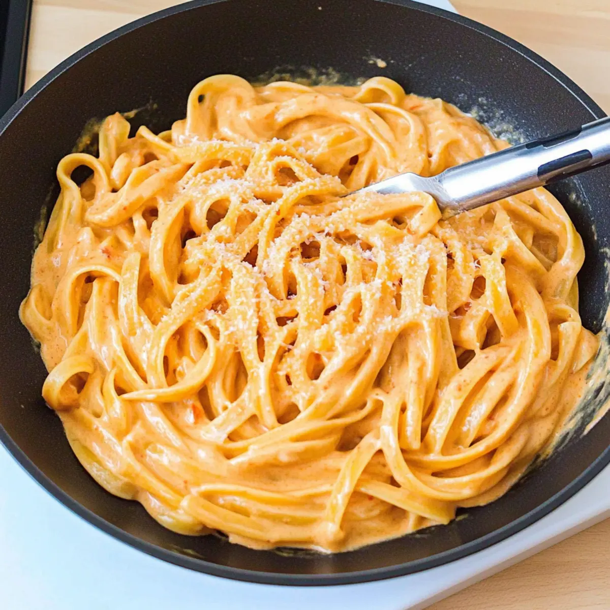 Creamy Red Pepper Alfredo Pasta