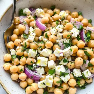 Lemony Chickpea Feta Salad