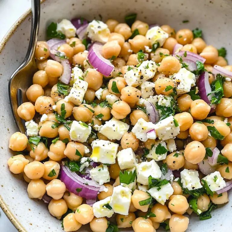 Lemony Chickpea Feta Salad