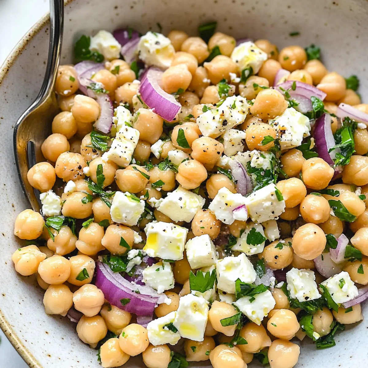 Lemony Chickpea Feta Salad