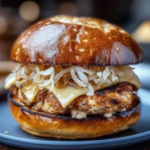 Oktoberfest Maple Mustard Chicken Burger