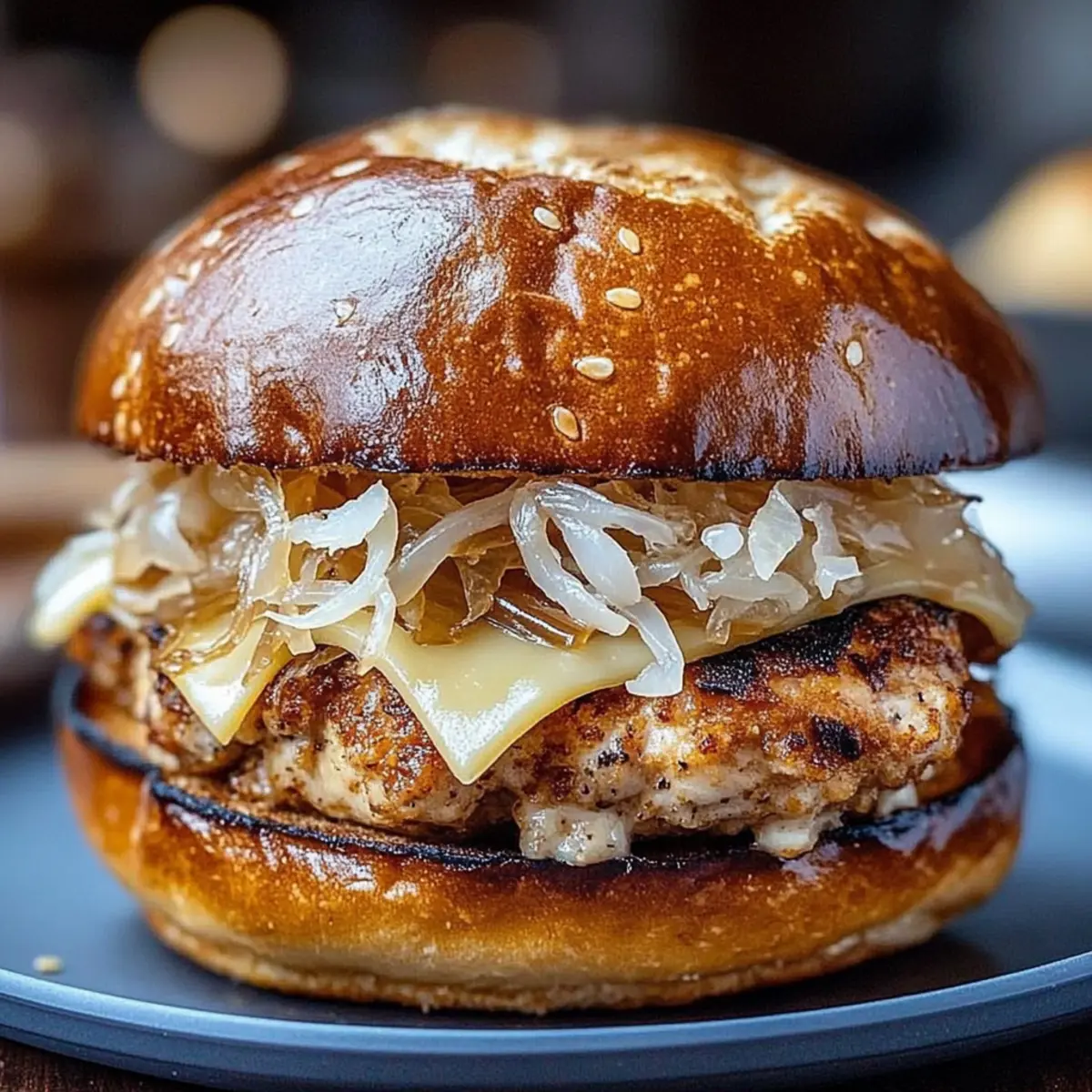 Oktoberfest Maple Mustard Chicken Burger