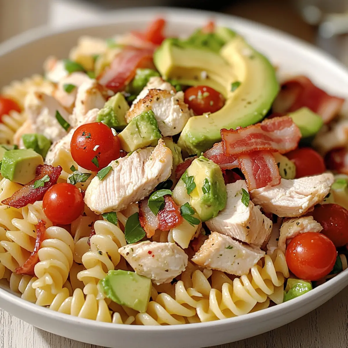 Chicken Club Pasta Salad