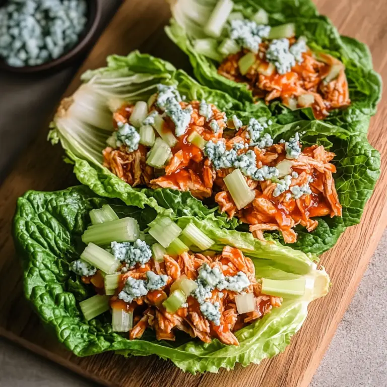 Buffalo Chicken Lettuce Wraps