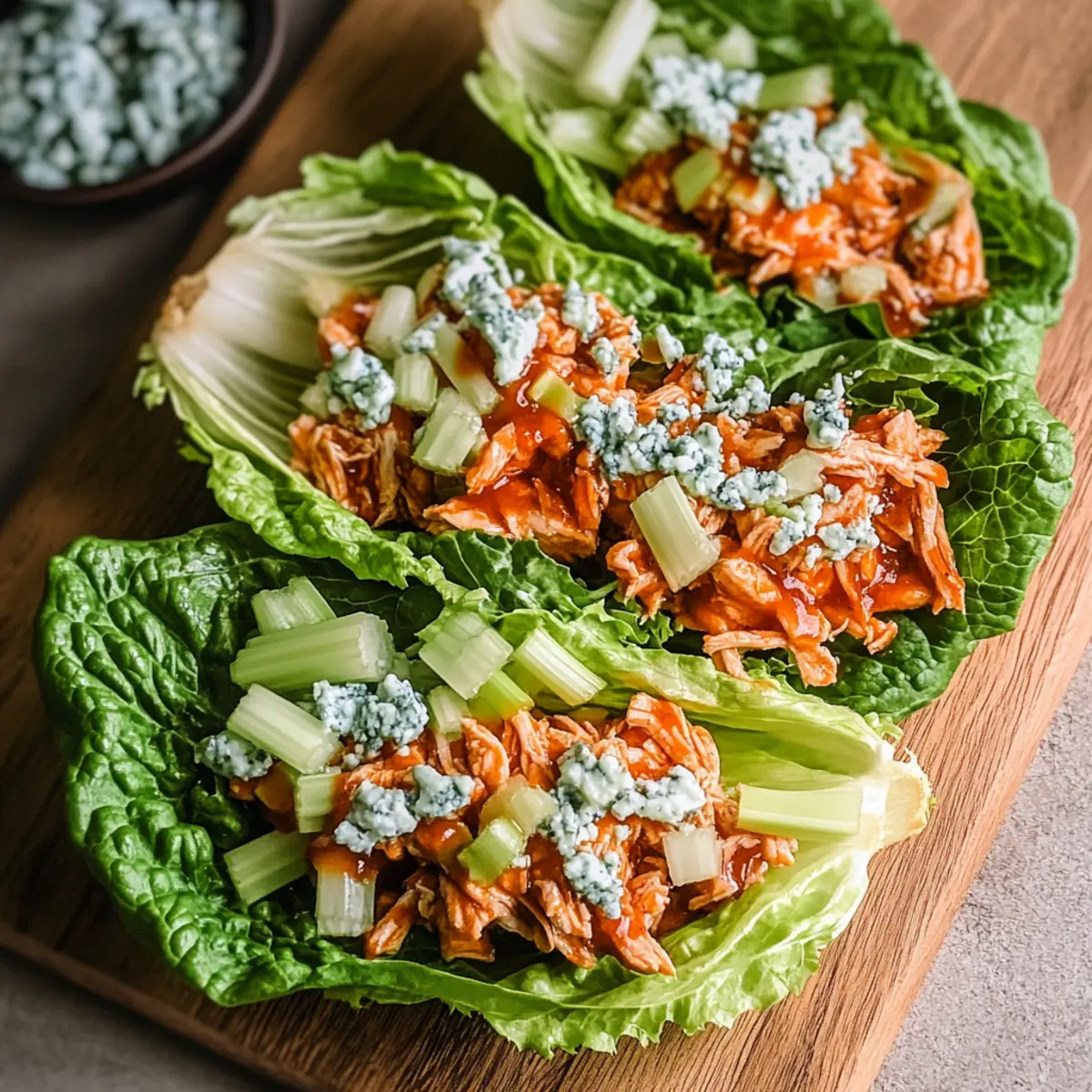 Buffalo Chicken Lettuce Wraps