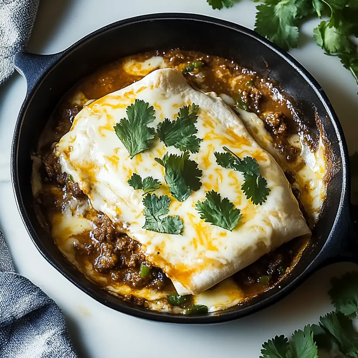 Smothered Green Chili Burritos