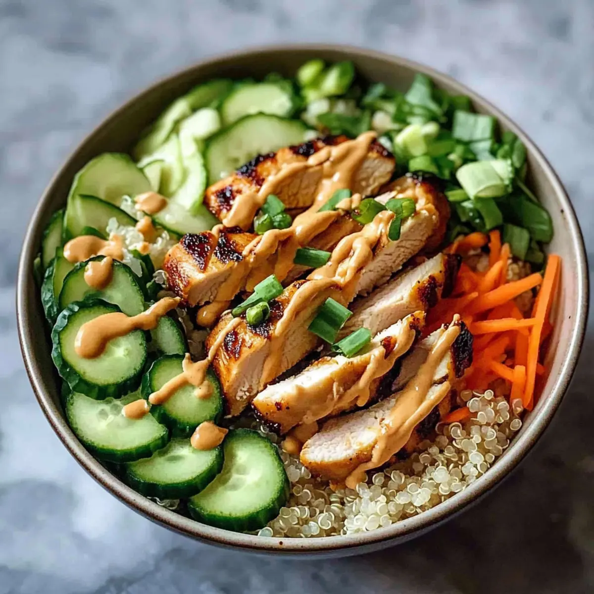 Thai Peanut Chicken Buddha Bowl