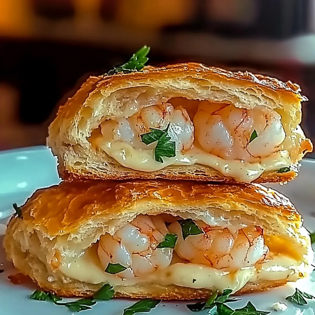 Savory Shrimp and Crab Biscuit Melts