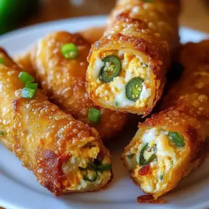 Spicy Jalapeño Popper Egg Rolls