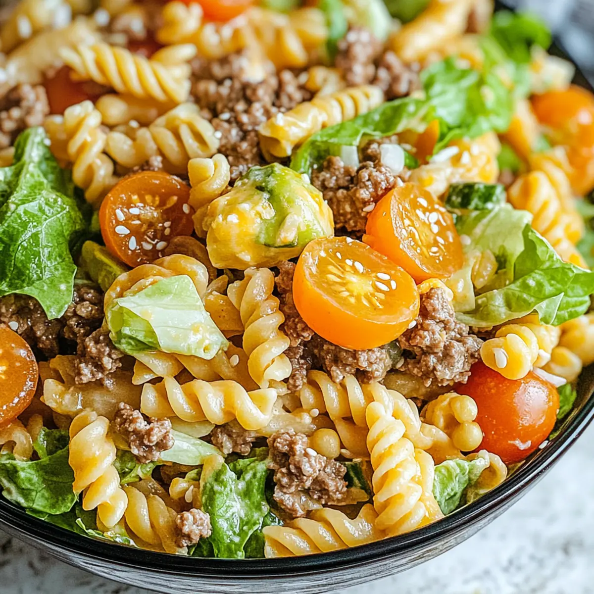 Big Mac Pasta Salad