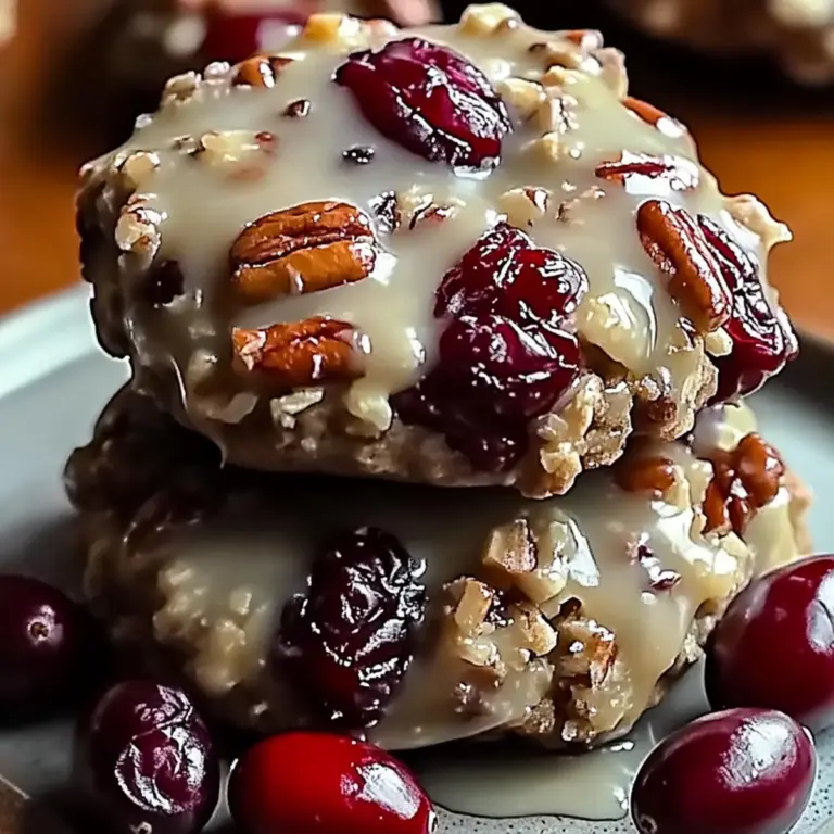 No-Bake Cranberry Pecan Praline Cookies