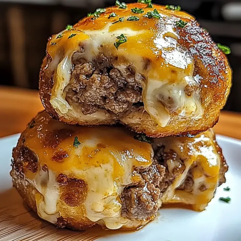 Garlic Parmesan Cheeseburger Bombs