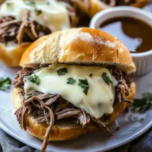 Crockpot French Dip Sandwiches