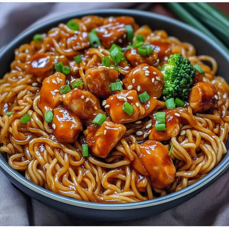 Sticky Garlic Chicken Noodles