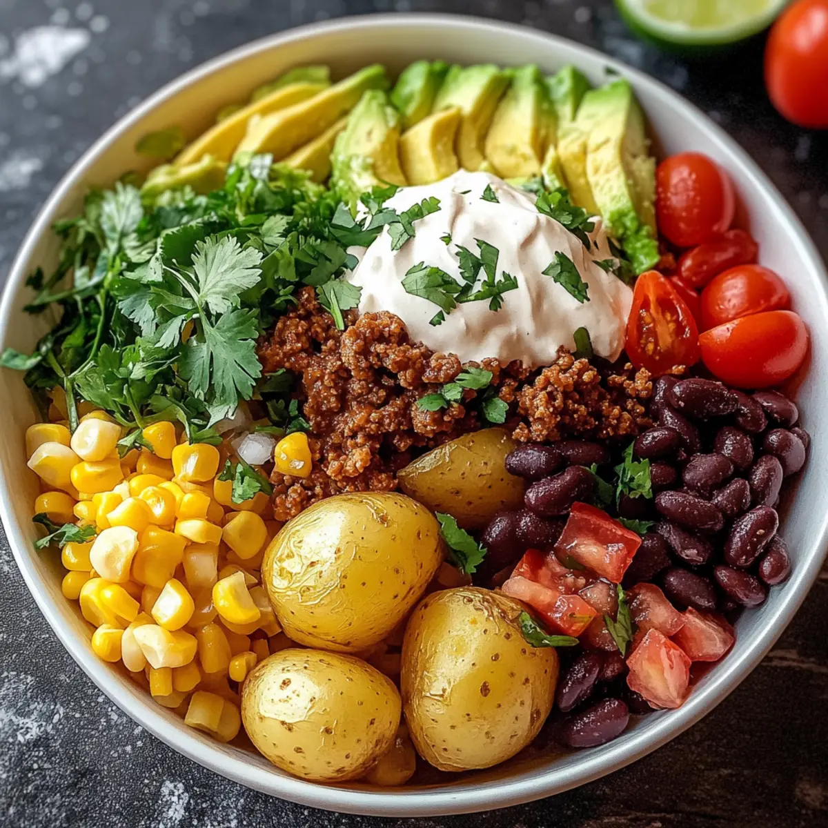 Loaded Potato Taco Bowl
