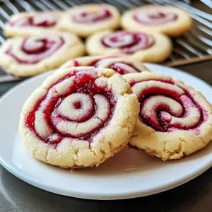 Raspberry Swirl Cookies