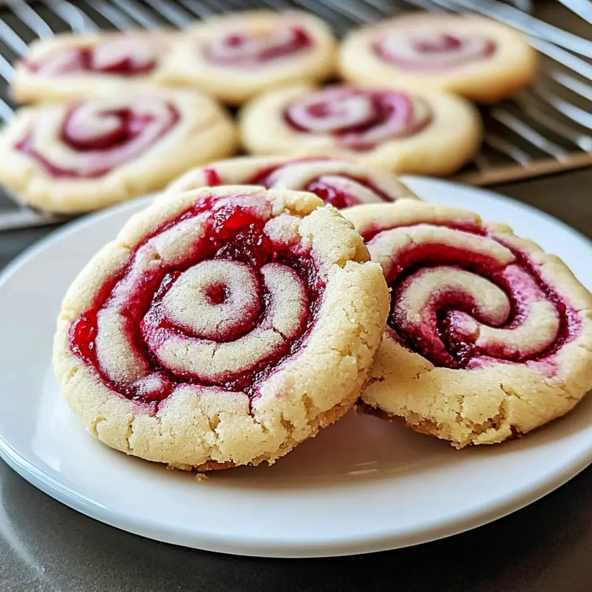 Raspberry Swirl Cookies
