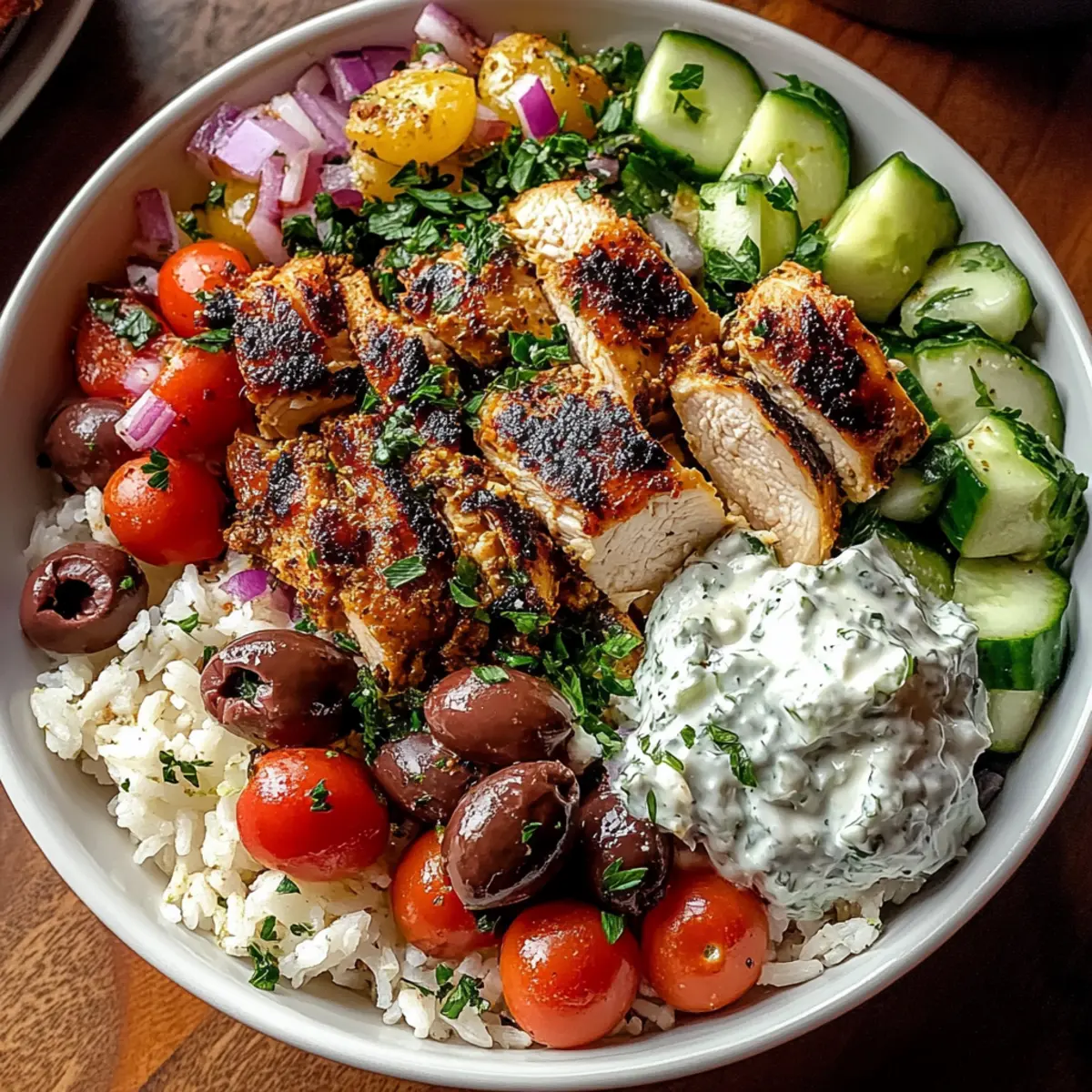 Greek Chicken Gyro Bowls
