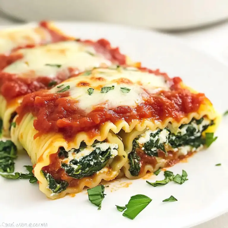 Spinach Lasagna Roll-Ups