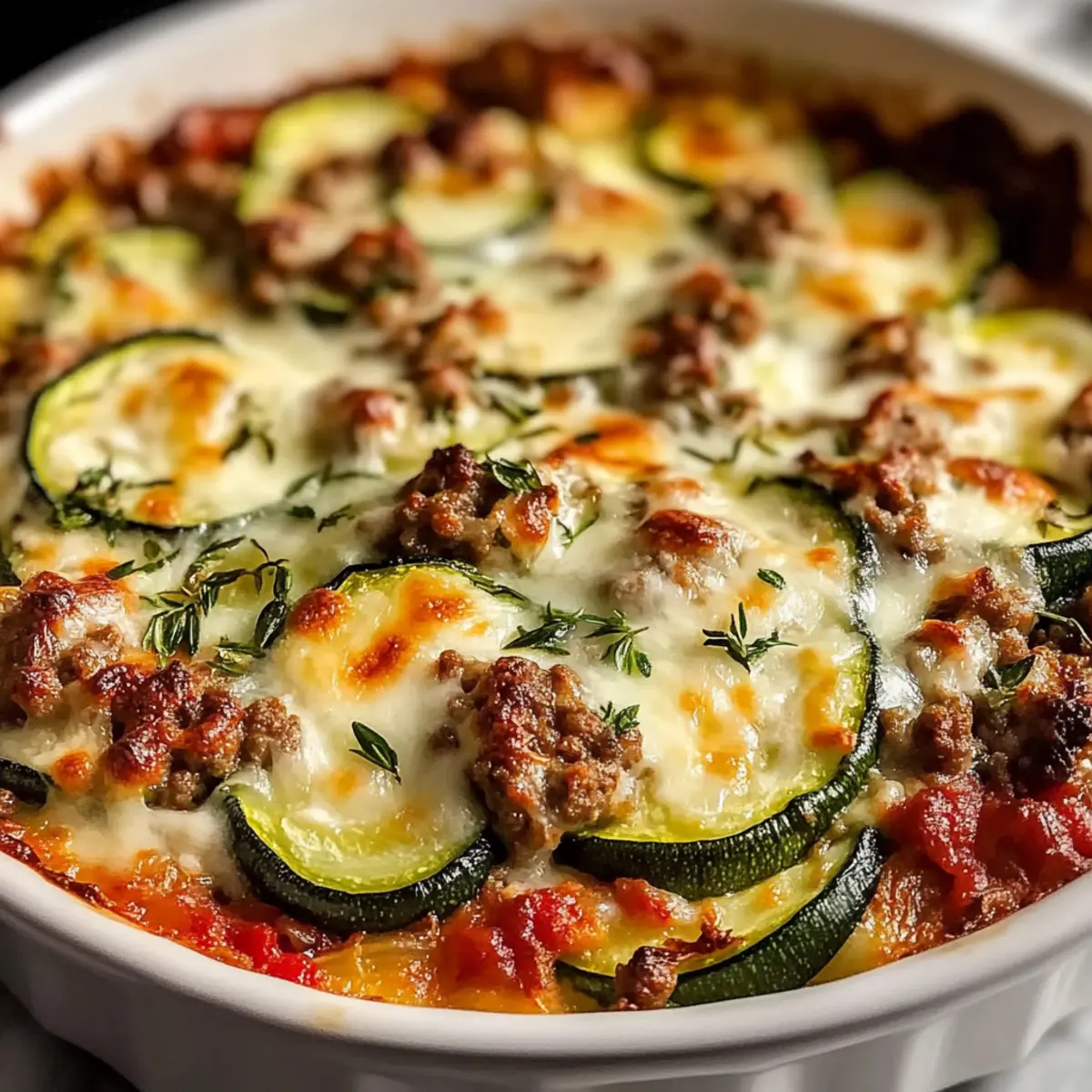 Ground Turkey Zucchini Casserole